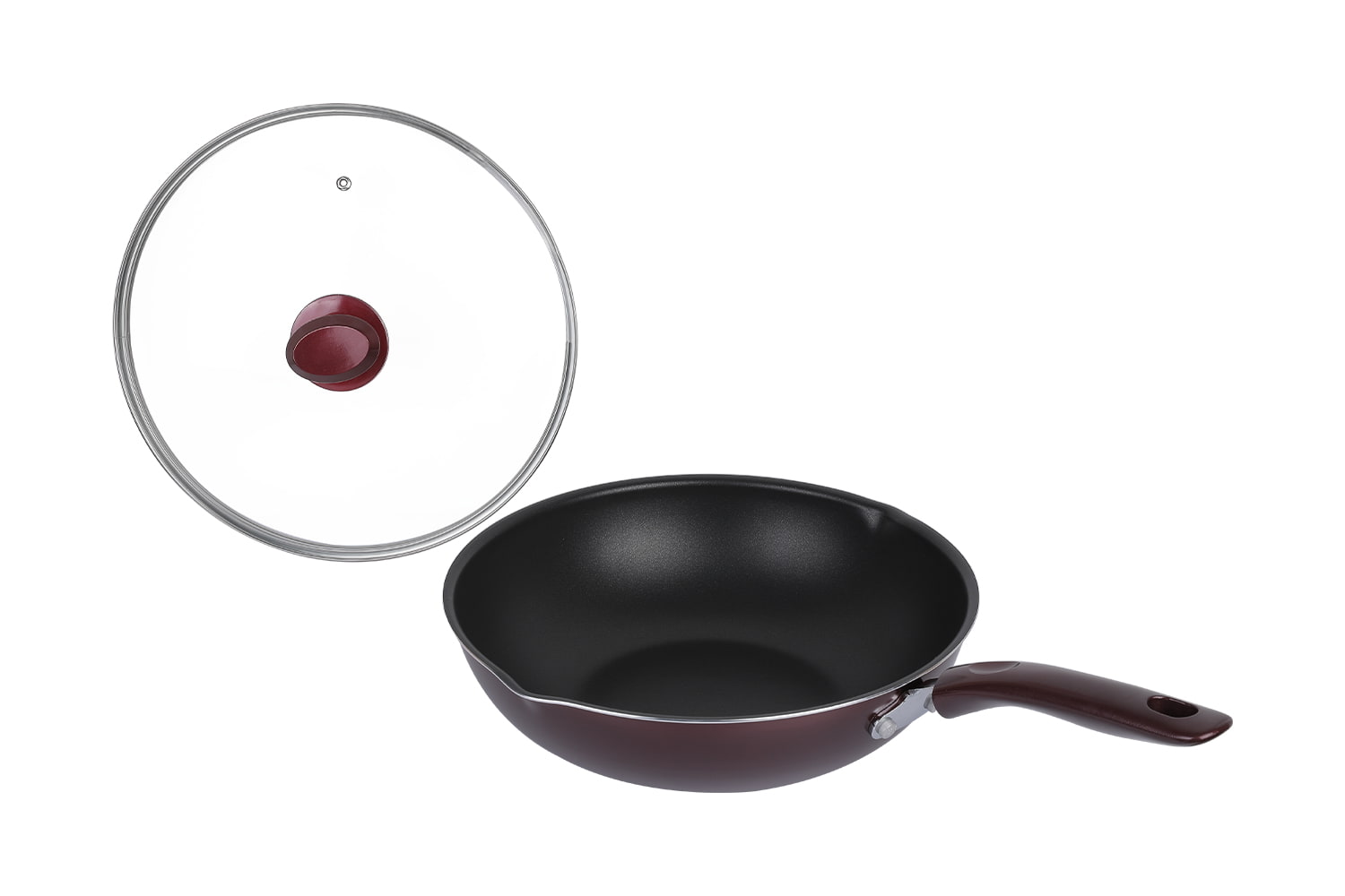 CLB3031D Wok-Le clúdach gloine 30 wok, Flaming Wok, wok neamh-bata